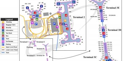 Pekingu terminal međunarodnog aerodroma u 3 mapu
