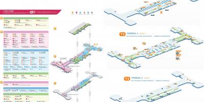 Pekingu aerodrom terminal 2 mapu