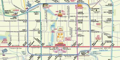Mapa Pekingu mapa metroa sa turističke atrakcije