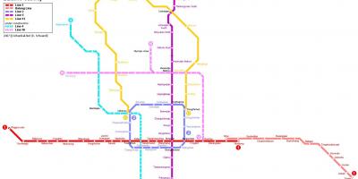 Mapa Pekingu podzemnog grada.