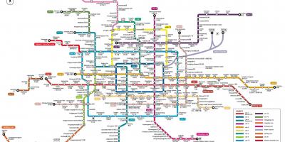 Mapa Pekingu stanici podzemne željeznice