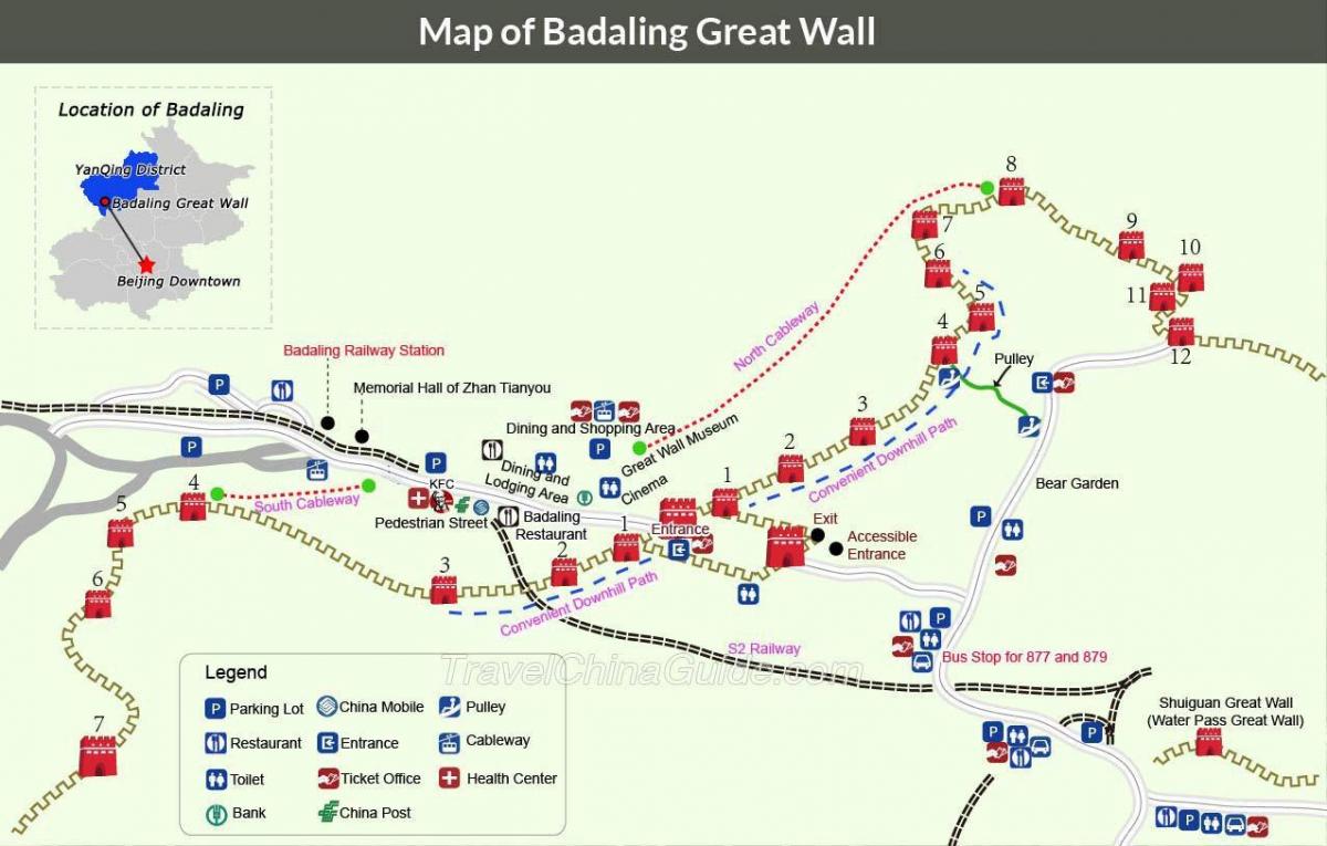 Pekingu veliki zid mapu