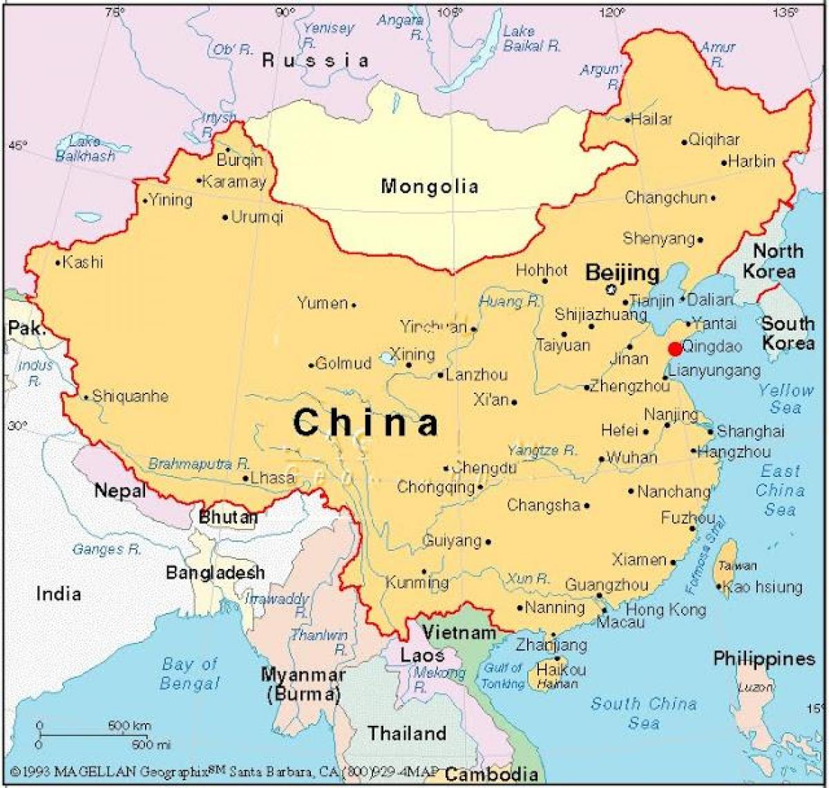 mapa kapitala Kine