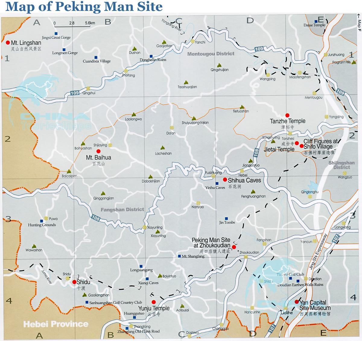mapa Peking
