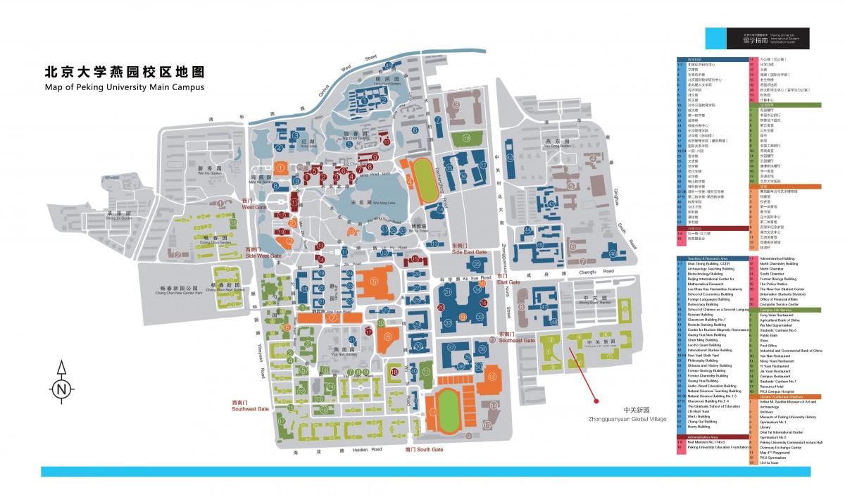 Peking univerziteta mapu