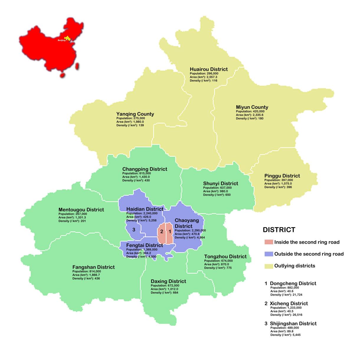 Pekingu susjedstvu mapu