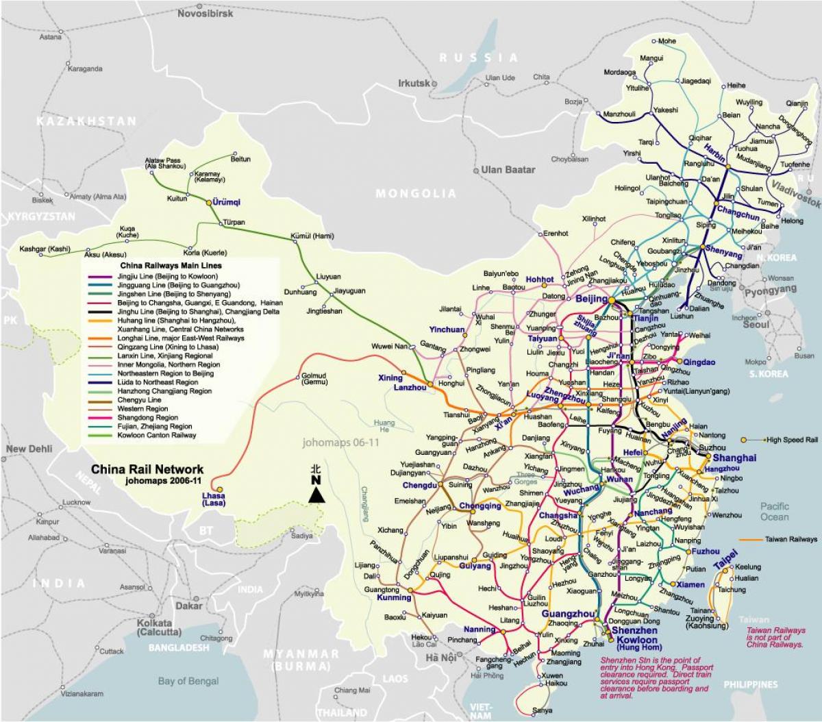Pekingu željezničke mapu