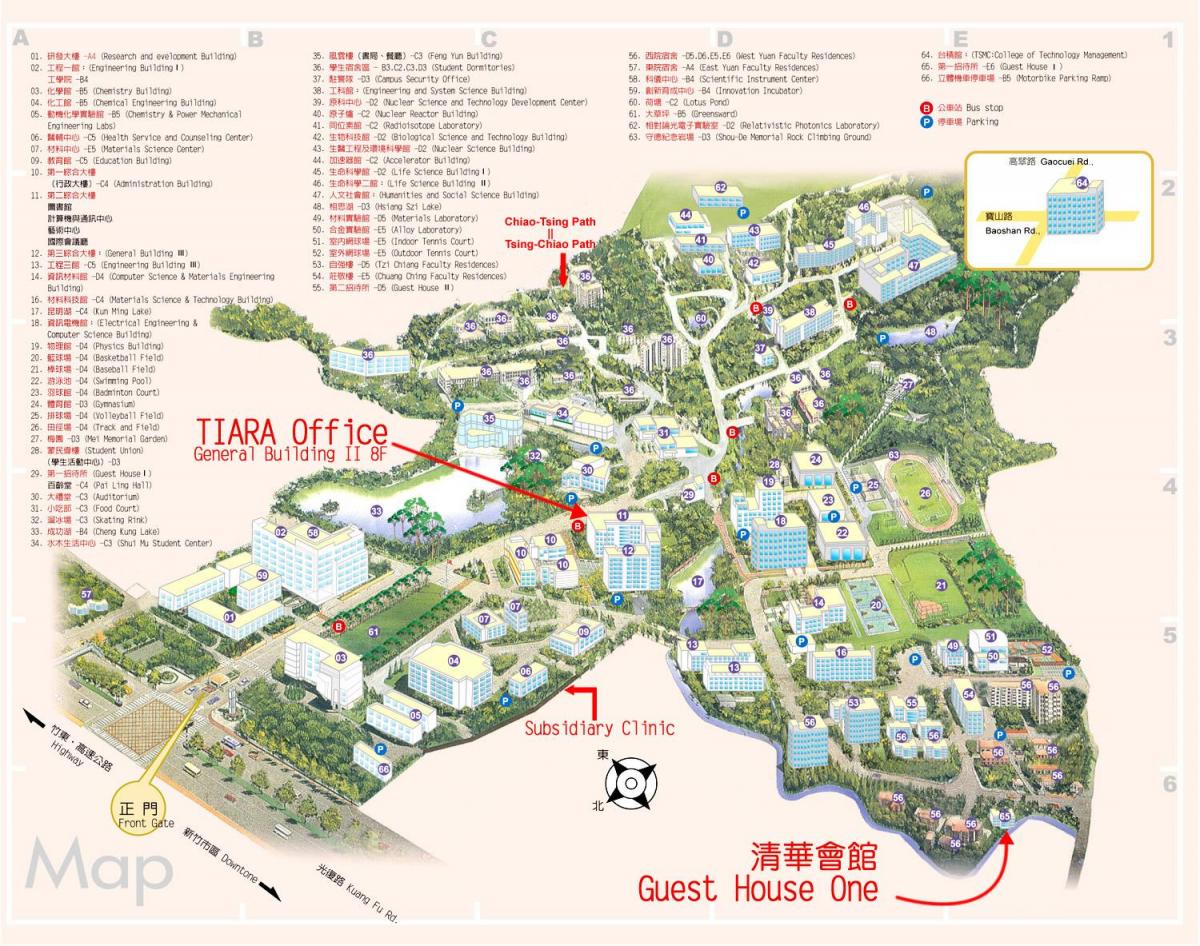 tsinghua univerziteta mapu
