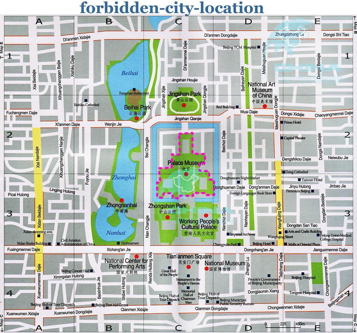 mapa zabranjeni grad mapu detaljne