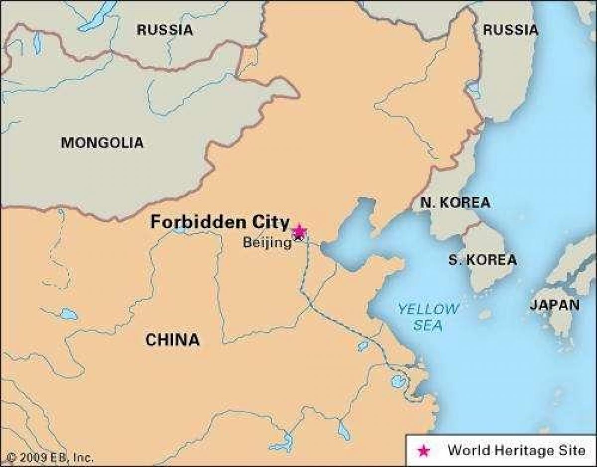 zabranjeni grad Kine mapu
