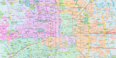 Mapa Pekingu ulice